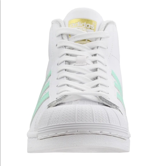 Adidas Pro Model Superstar in Mint Stripe - Picture 9 of 11